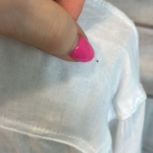 James Perse Tunic Top Coverup White Button Down Viscose Long Sleeves Medium - Picture 7 of 11